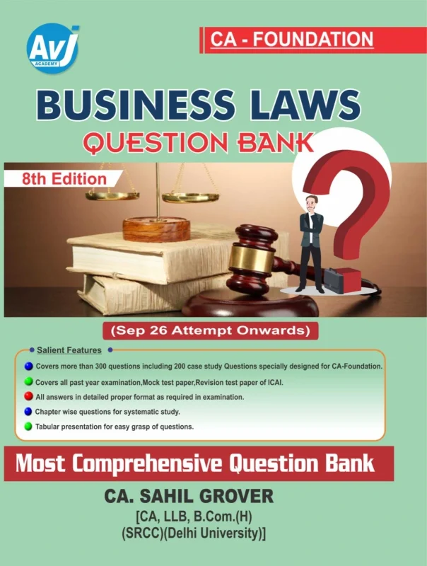 Business Laws Question Bank for CA Foundation | Latest ICAI Pattern