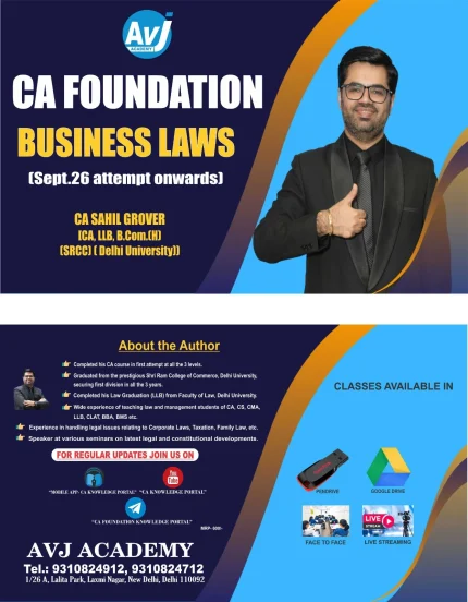 Flowcharts of Business Laws for CA Foundation | AVJ Academy by CA Sahil Grover