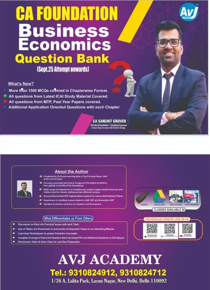 Business Economics Question Bank: Mastering Concepts with Practice | CA Foundation - AVJ Academy